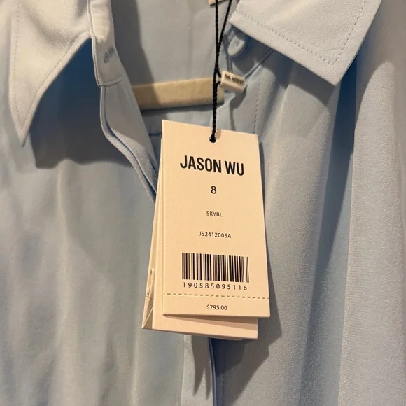 Jason Wu Sky Blue Shirt Dress - Picture 2 of 7